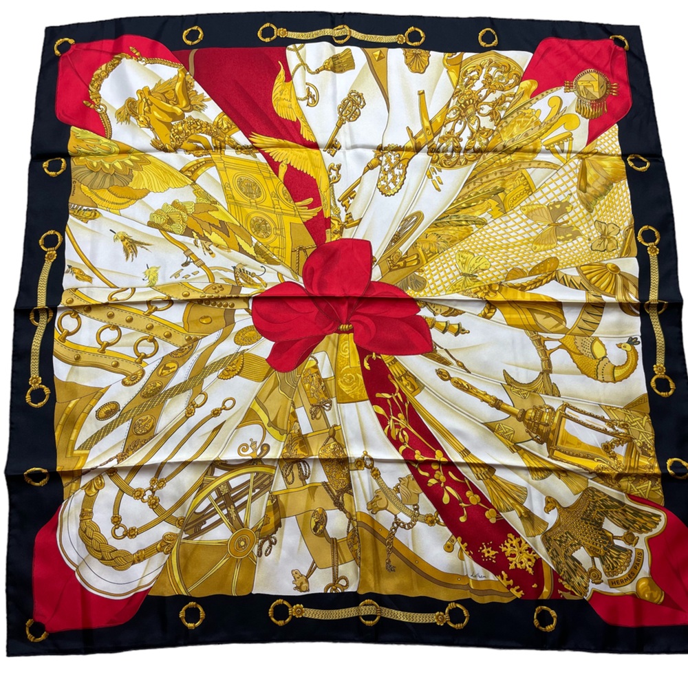 💯 Authentic Hermes Carre 90 " Soleil de Soie" Scarf by: Caty Latham.